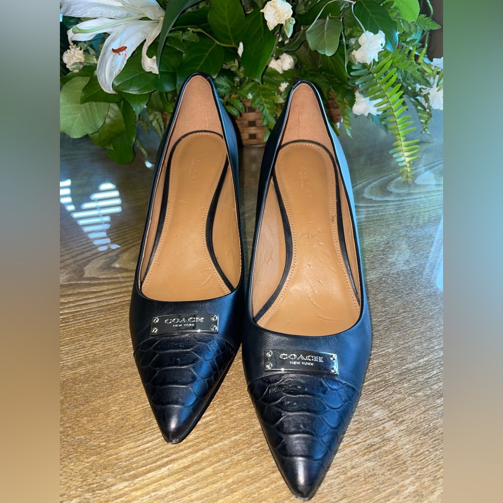 Coach Zan Leather black pump 8.5M!